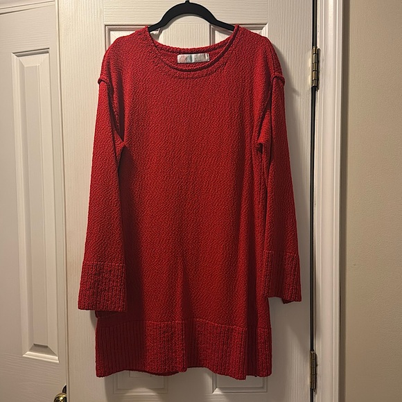 Free People Beach red sweater dress/tunic size Small (NWOT) - Picture 1 of 5